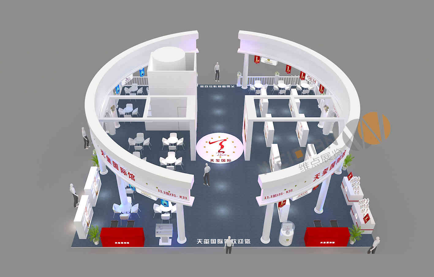 廣州展臺設(shè)計公司搭建天璽南京美博會 廣州展會設(shè)計搭建公司