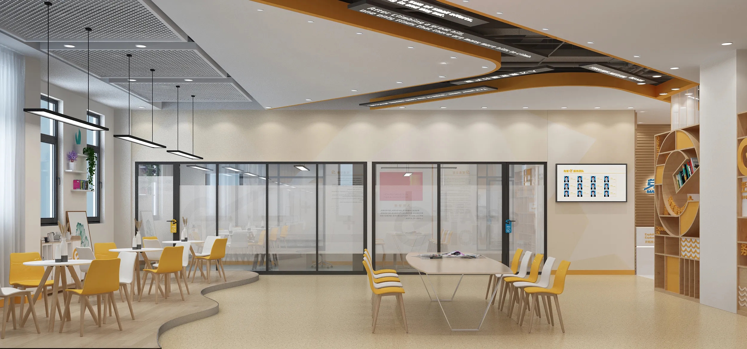 深圳產業園黨群驛家、黨建活動室設計、黨建服務中心、黨群社區服務中心