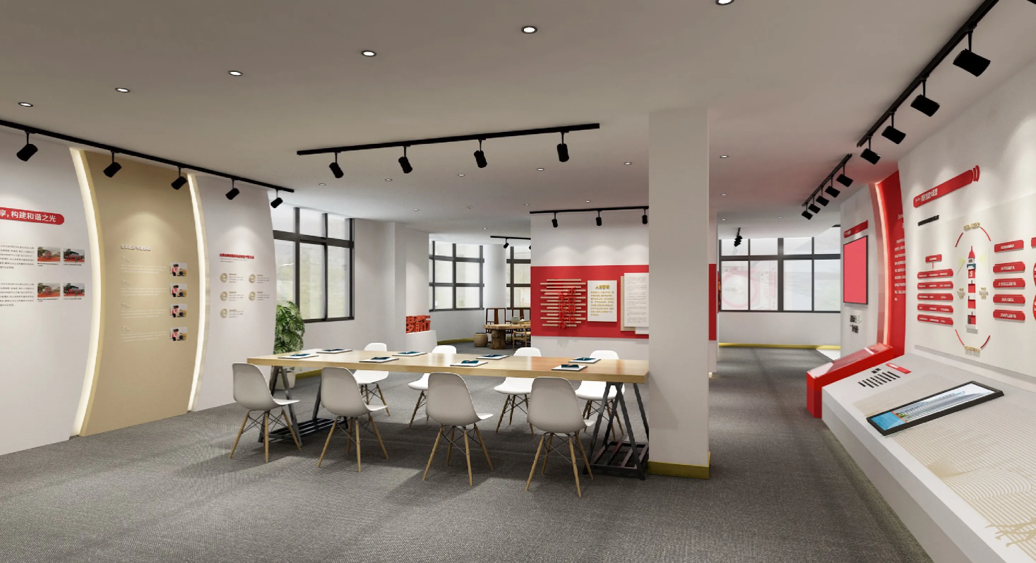 廣東河源黨建活動室設計裝修、黨建服務中心設計裝修、社區(qū)服務中心、黨群服務中心